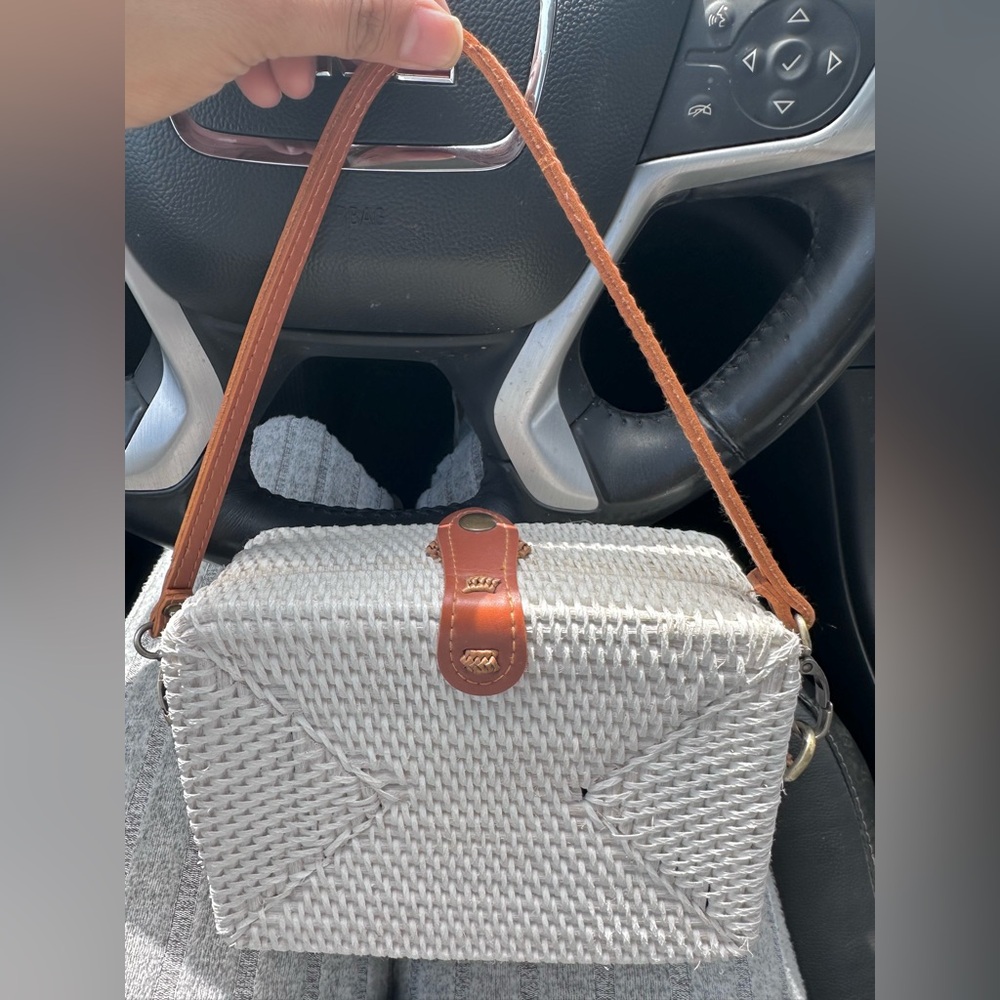 NEW Anthropologie Rattan Purse